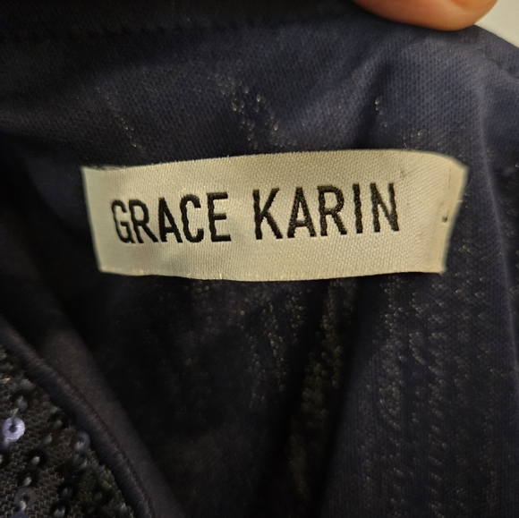 Sparkling Navy Sequin Dress - Picture 2 of 6